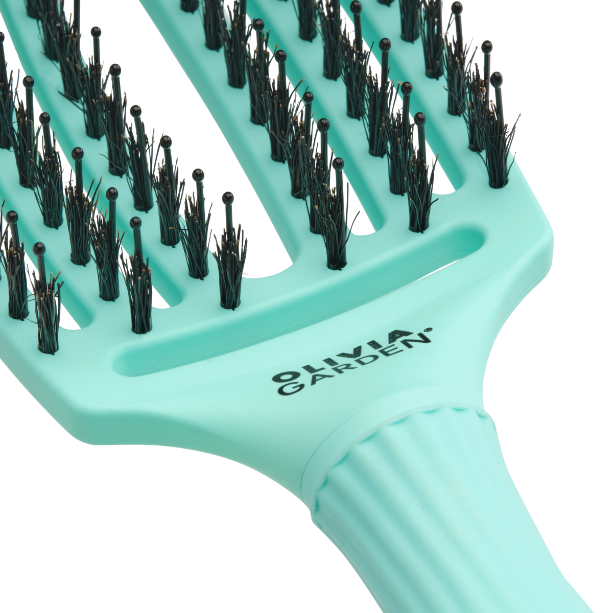 Olivia Garden Fingerbrush Boar & Nylon Mint Perie de descâlcire M