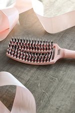 Olivia Garden Fingerbrush Boar & Nylon Pastel Pink Display 12 buc
