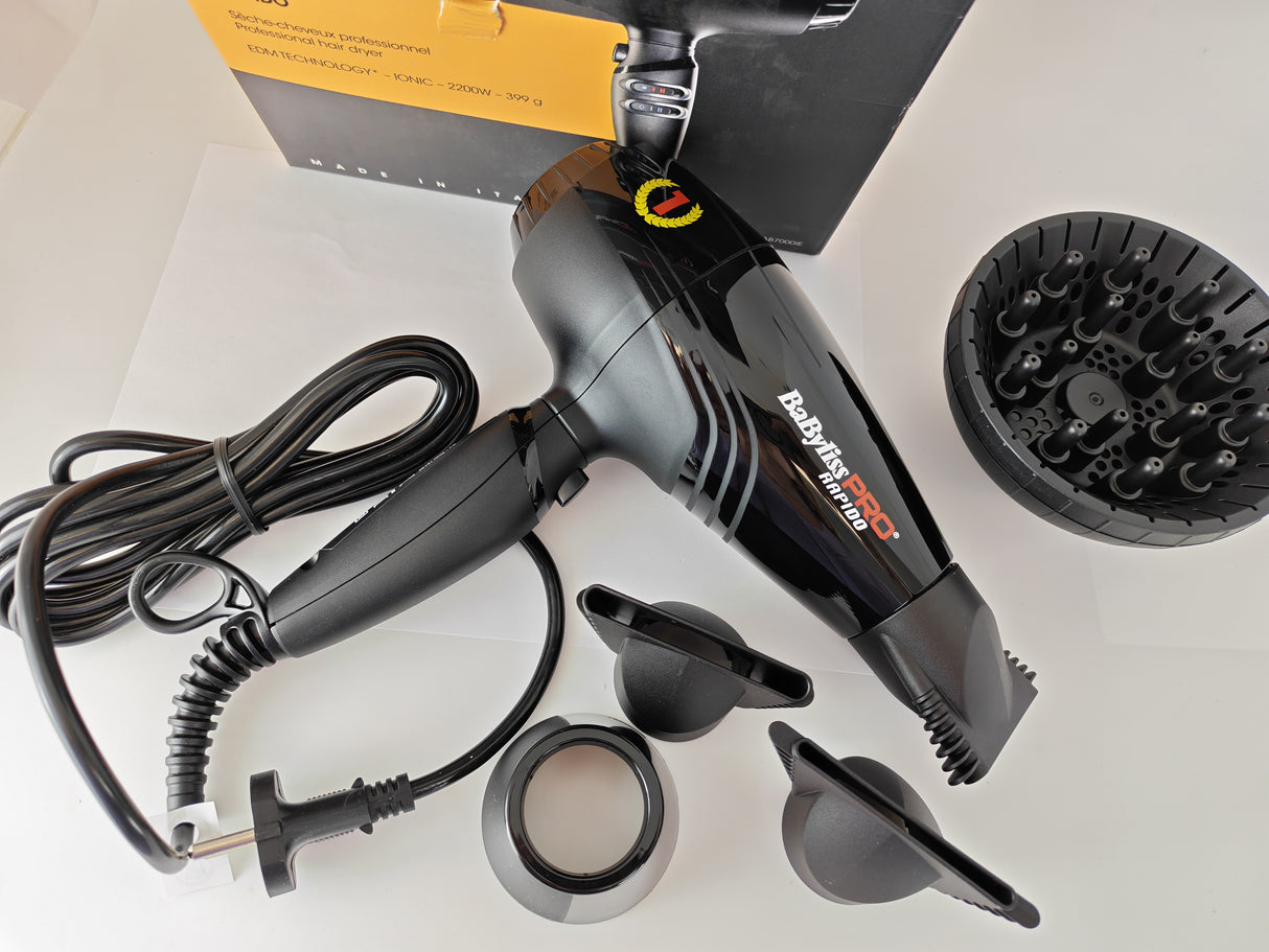 BaByliss PRO Uscător De Păr Profesional Rapido Negru RESIGILAT