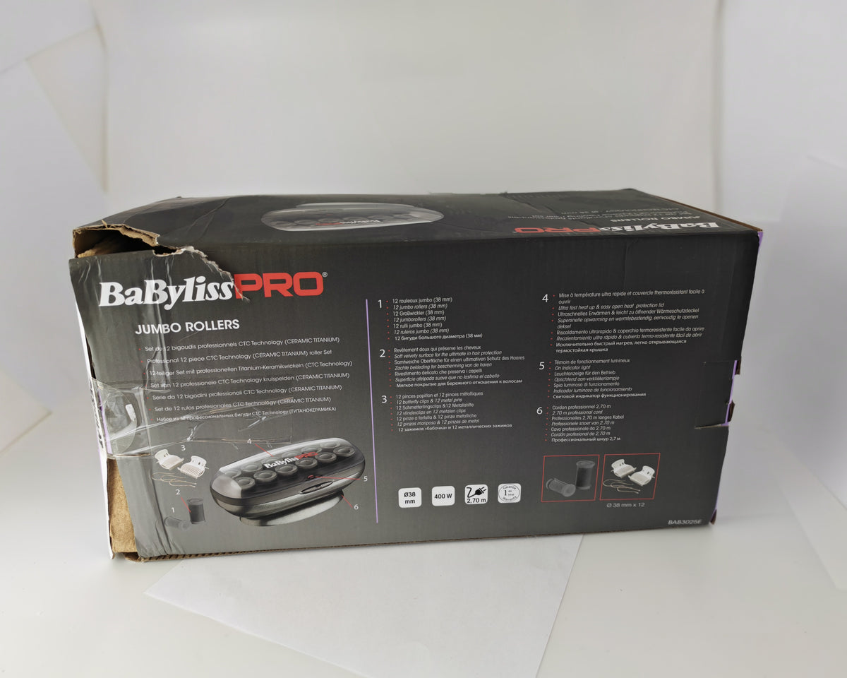 BaByliss PRO Rollers 12 Set de bigudiuri încălzite 38 mm resigilat