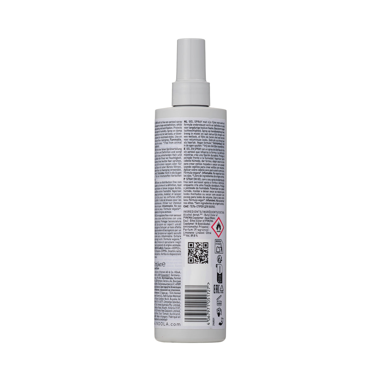 Gel Spray, pentru Fixare de Lungă Durată, Indola 300ml