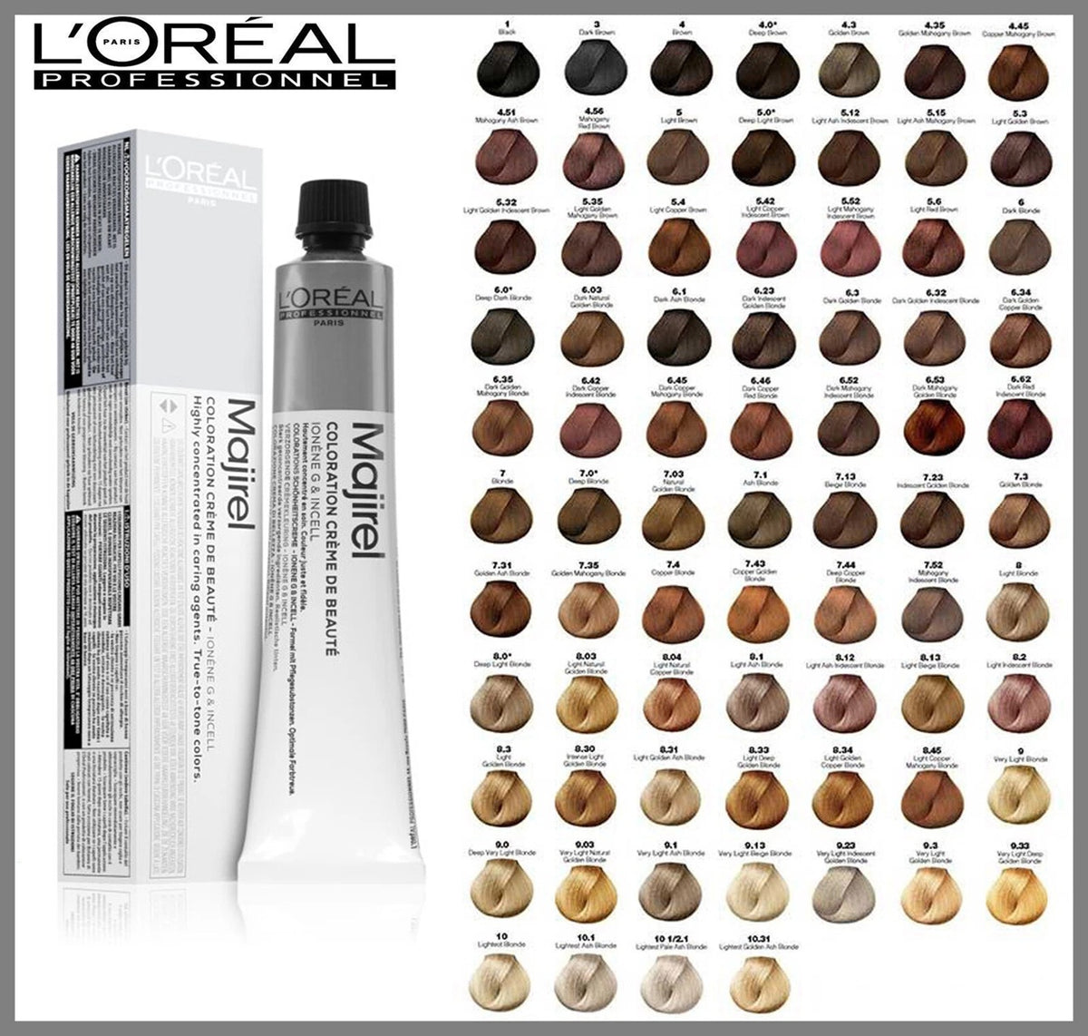 L'Oréal Professionnel Majirel Catalog de nuanțe