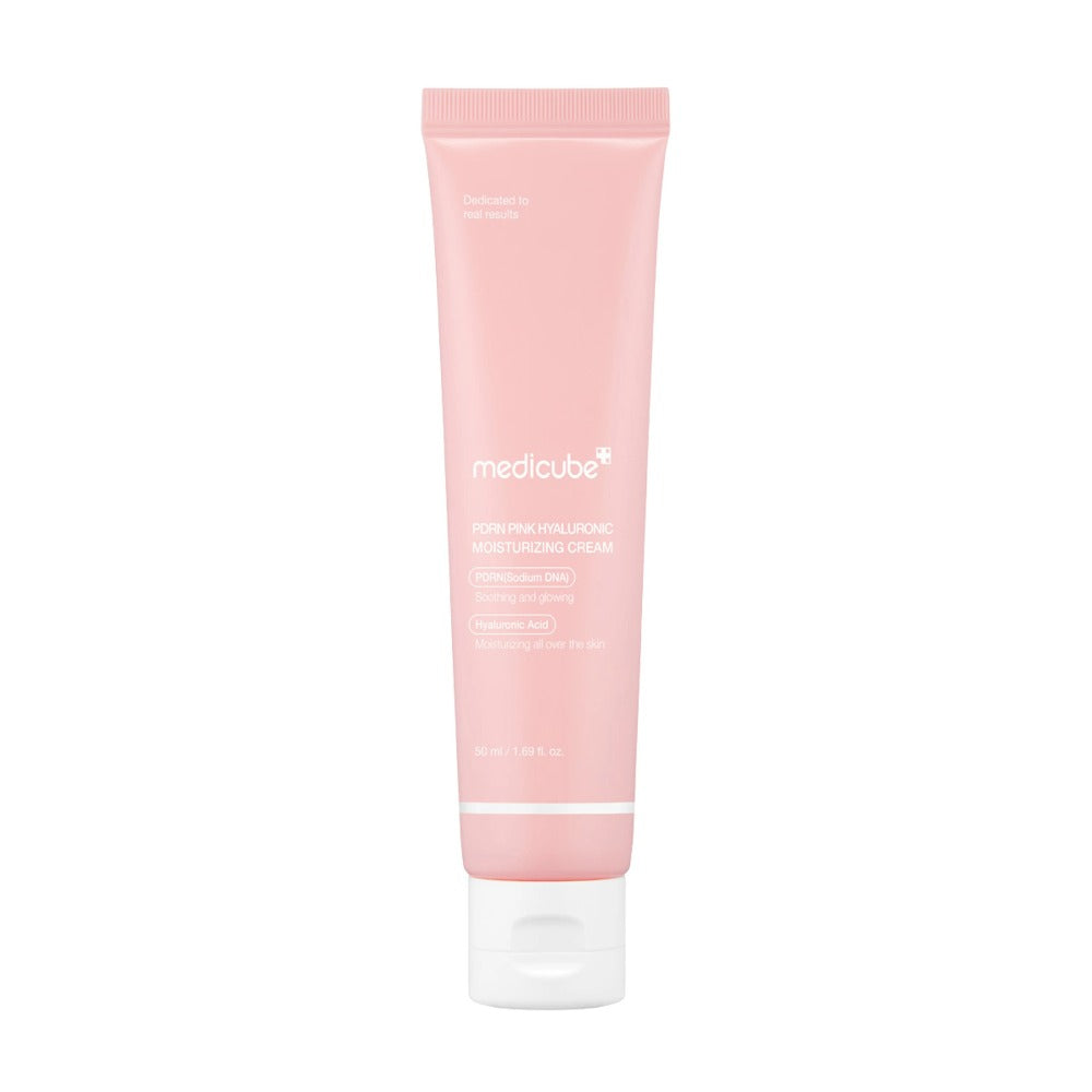 MEDICUBE PDRN Pink Hyaluronic Moisturizing Cream 50ml – Cremă Hidratantă cu PDRN, Acid Hialuronic și Peptide pentru Regenerare, Fermitate și Glow Natural