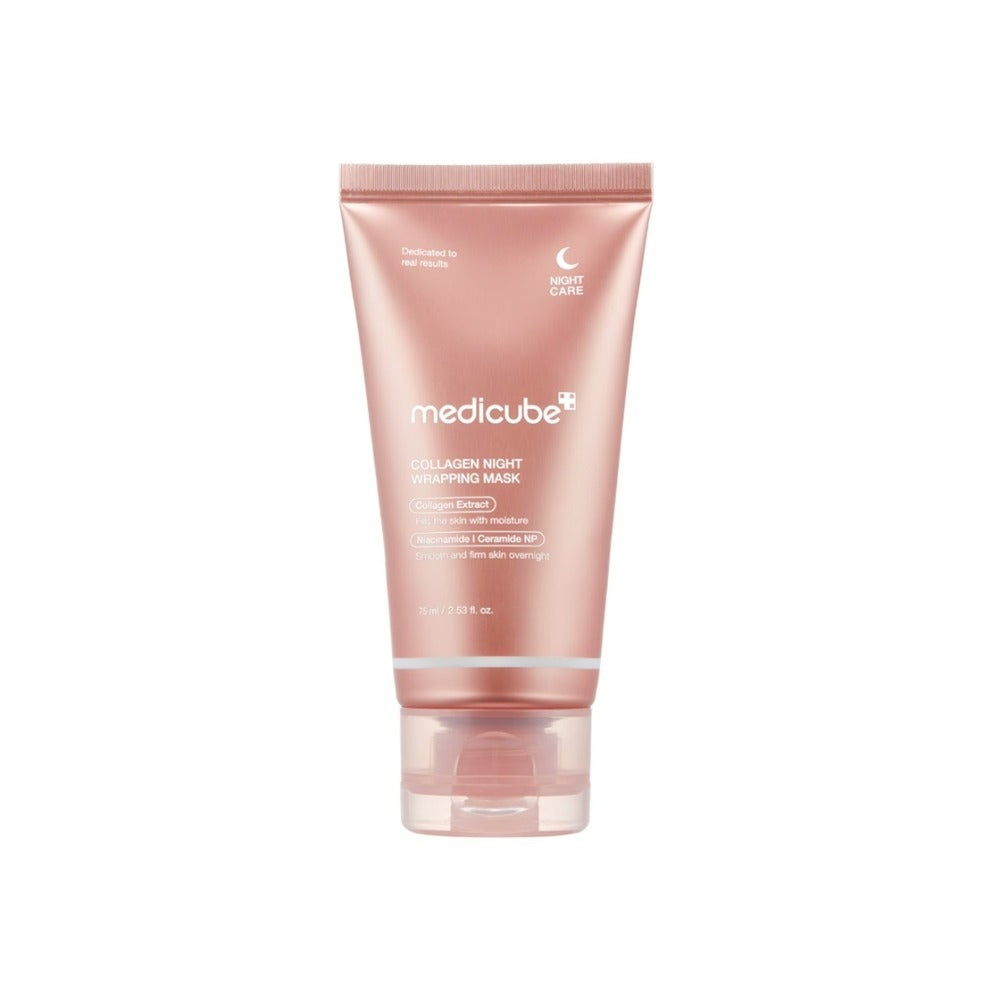 MEDICUBE Collagen Night Wrapping Mask 75ml – Mască de Noapte cu Colagen, Acid Hialuronic și Ceramide