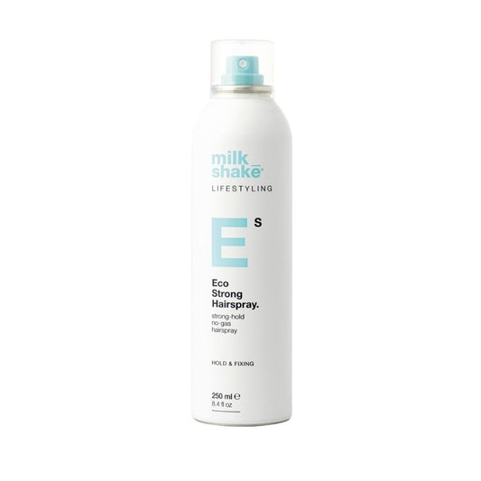 Milk Shake Lifestyling Eco Strong Hairspray 250ml – Fixativ Profesional cu Fixare Puternică, Protecție UV și Fără Aerosoli
