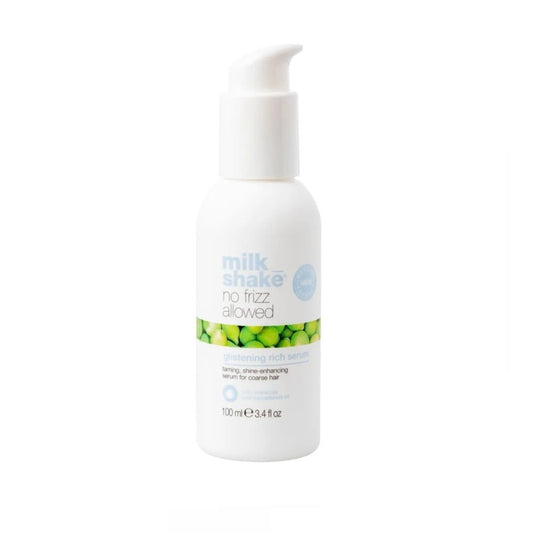Milk Shake No Frizz Allowed Glistening Rich Serum 100ml – Ser Profesional Anti-Frizz pentru Strălucire Intensă, Netezire și Controlul Electrizării Părului