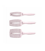 Olivia Garden Fingerbrush Boar & Nylon Pastel Pink Display 12 buc