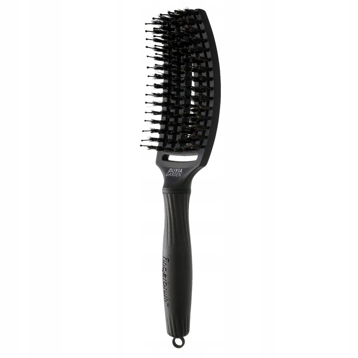 Olivia Garden Perie Curbată Fingerbrush Mediu Full Black