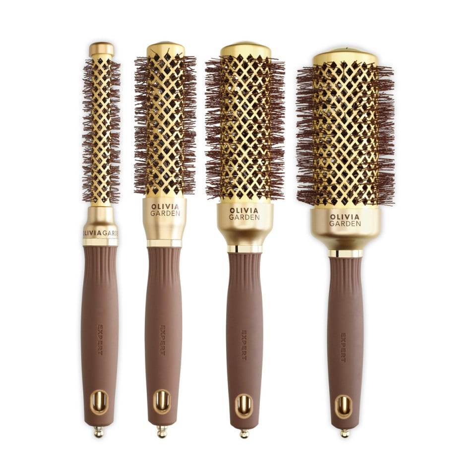 Olivia Garden Expert Blowout Shine Gold & Brown Set de perii 4 buc