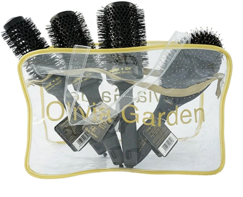 Olivia Garden Set de 4 Perii De Păr Expert Blowout Shine Black Label (25+35+45+55)