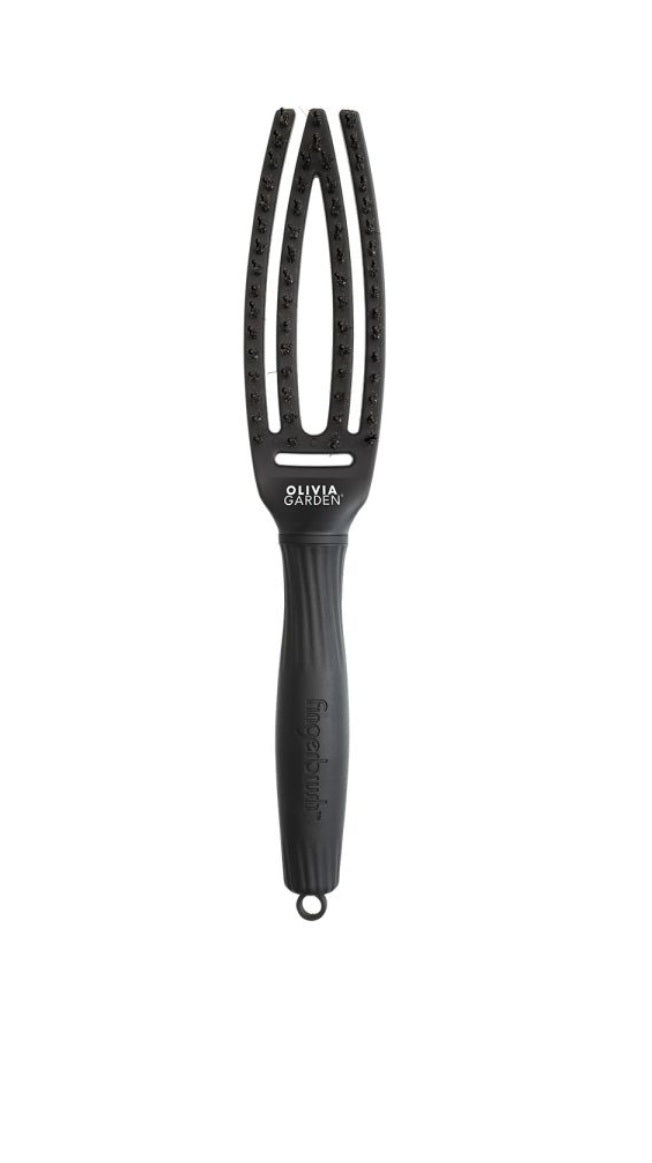 Olivia Garden Fingerbrush Boar & Nylon Black Perie de descâlcire S