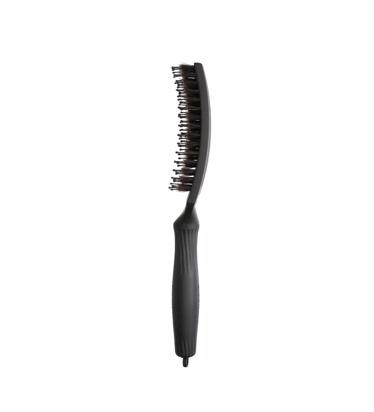 Olivia Garden FingerBrush Combo Medium Full Black – Professional Antistatic Brush with Natural Boar and Nylon Bristles