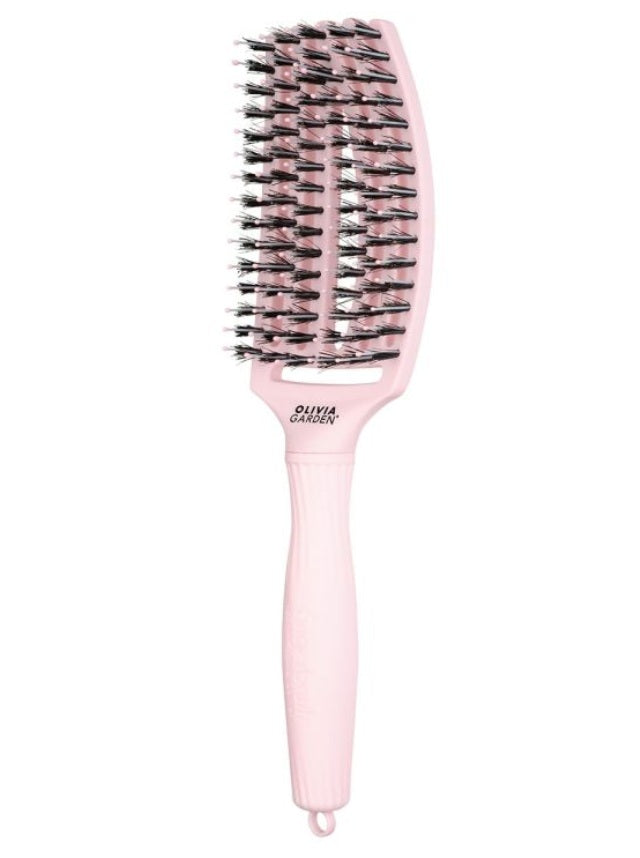 Olivia Garden Fingerbrush Pastel Pink Perie de descâlcire M