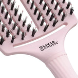 Olivia Garden FingerBrush Combo Pastel Large Pink – Professional Brush for Easy Detangling, Volume, and Shine L