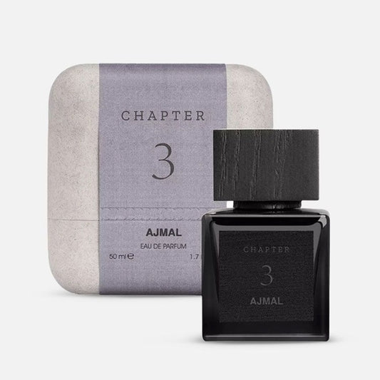 Ajmal Chapter 3 EDP Unisex 50ml – Poveste olfactivă cu fructe coapte, flori catifelate și senzualitate lemnoasă