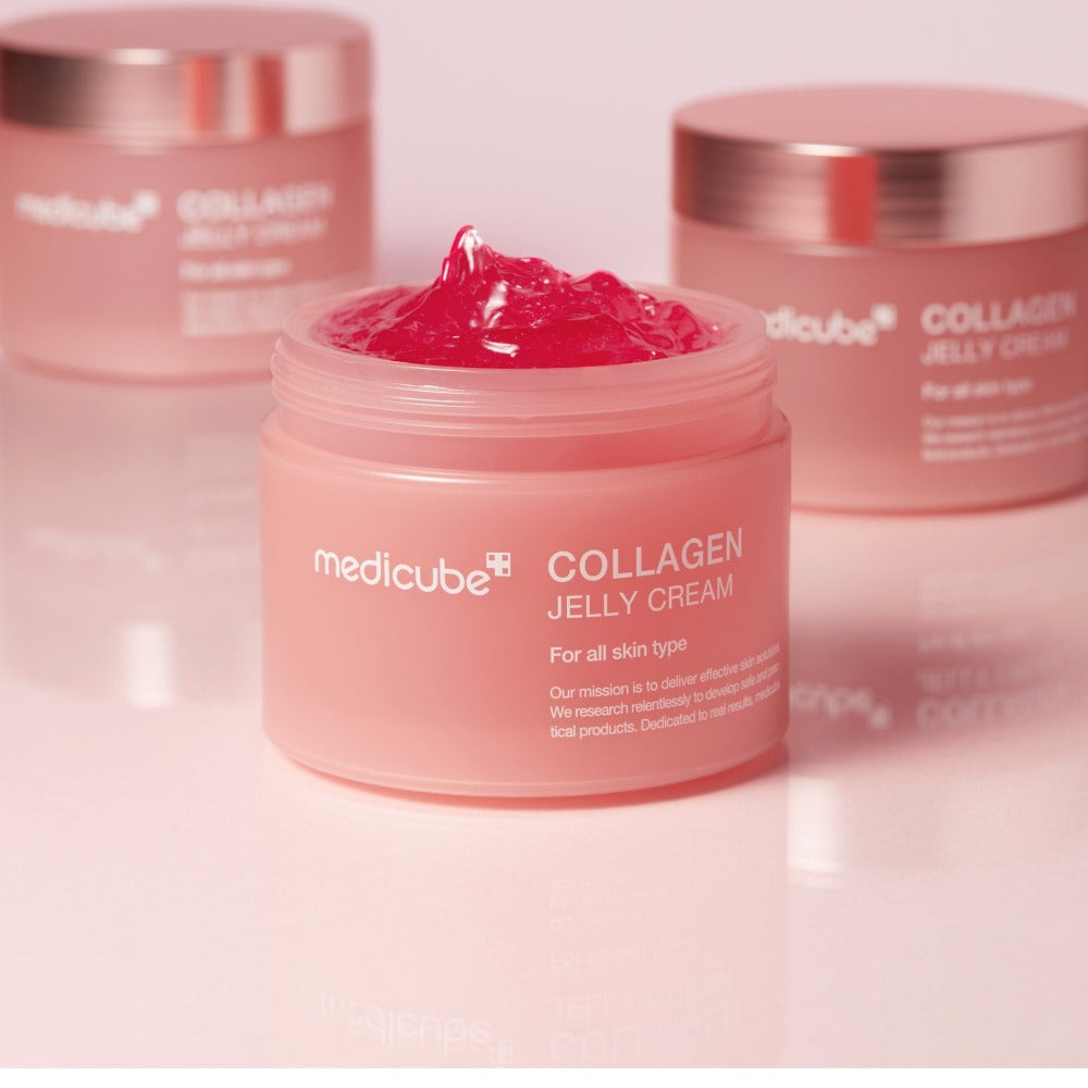 MEDICUBE Collagen Jelly Cream 110ml – Cremă Gel cu Nano Colagen pentru Fermitate, Elasticitate și Efect Korean Glass Skin