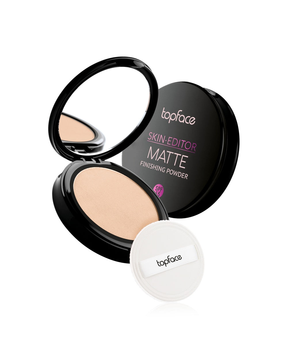 Topface Pudră Compactă Skin Editor Matte Finishing – Ten Matifiat, Finisaj Impecabil și Rezistență de Lungă Durată