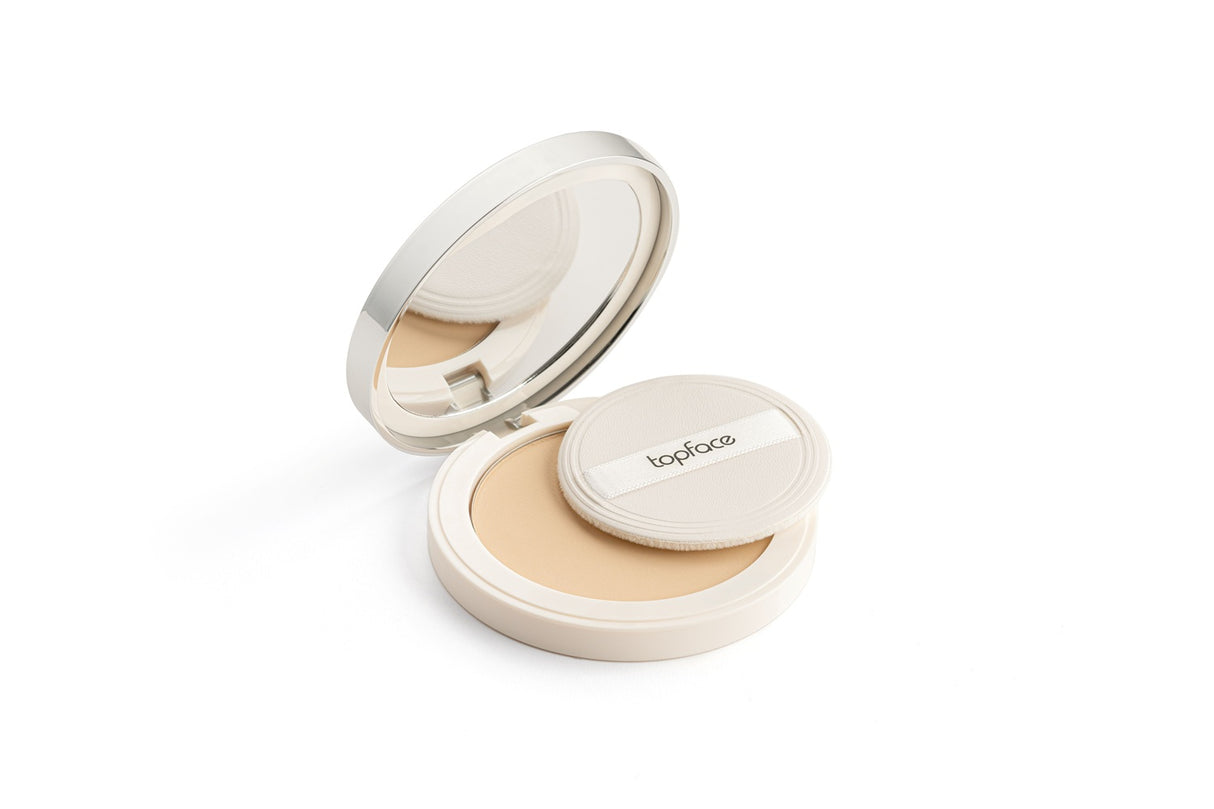Topface Fond de Ten Pudră 2-în-1 – Acoperire Mată și Hidratare 24H pentru un Ten Impecabil