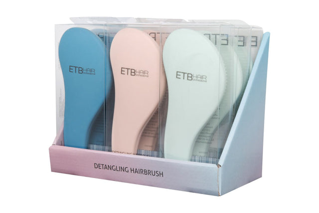 ETB Hair Display cu 9 Perii Profesionale Colorate Pentru Descâlcire