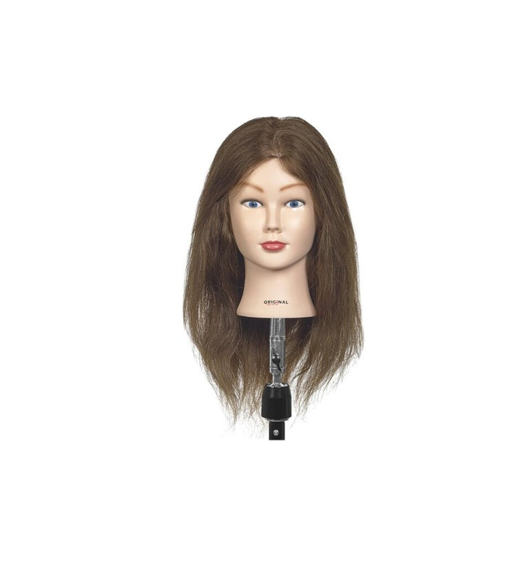 Sibel Cap de exersare Carole păr uman șaten închis 35-45 cm