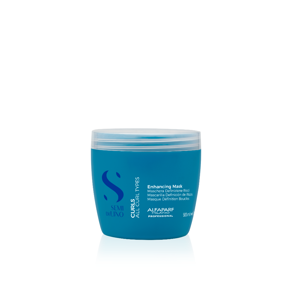 Alfaparf Milano Semi di Lino Curls Enhancing Mask – Mască Profesională pentru Păr Cret și Ondulat, Hidratare Intensă, Definire Bucle și Efect Anti-Frizz