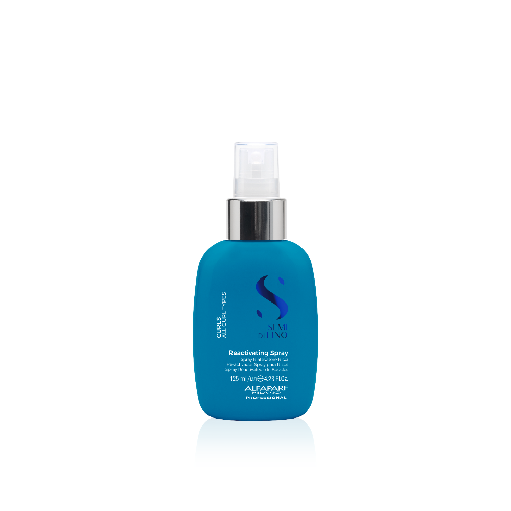 Alfaparf Milano Semi di Lino Curls Reactivating Spray – Spray Leave‑in pentru Reactivarea și Definirea Buclelor, Anti‑Frizz, 125 ml