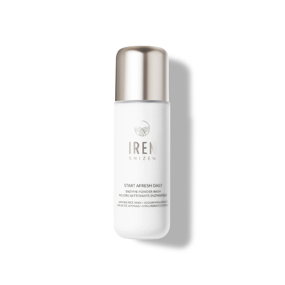 IREN Shizen START AFRESH Daily Enzyme Powder Wash 40g – Pudră Enzimatică de Curățare cu Orez, Acid Hialuronic și Papaya pentru Curățare Profundă și Luminozitate
