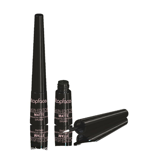 Topface Skin Editor Eyeliner – Eyeliner with Vitamin E & Carbon Black Pigments, Long-Lasting Matte Finish