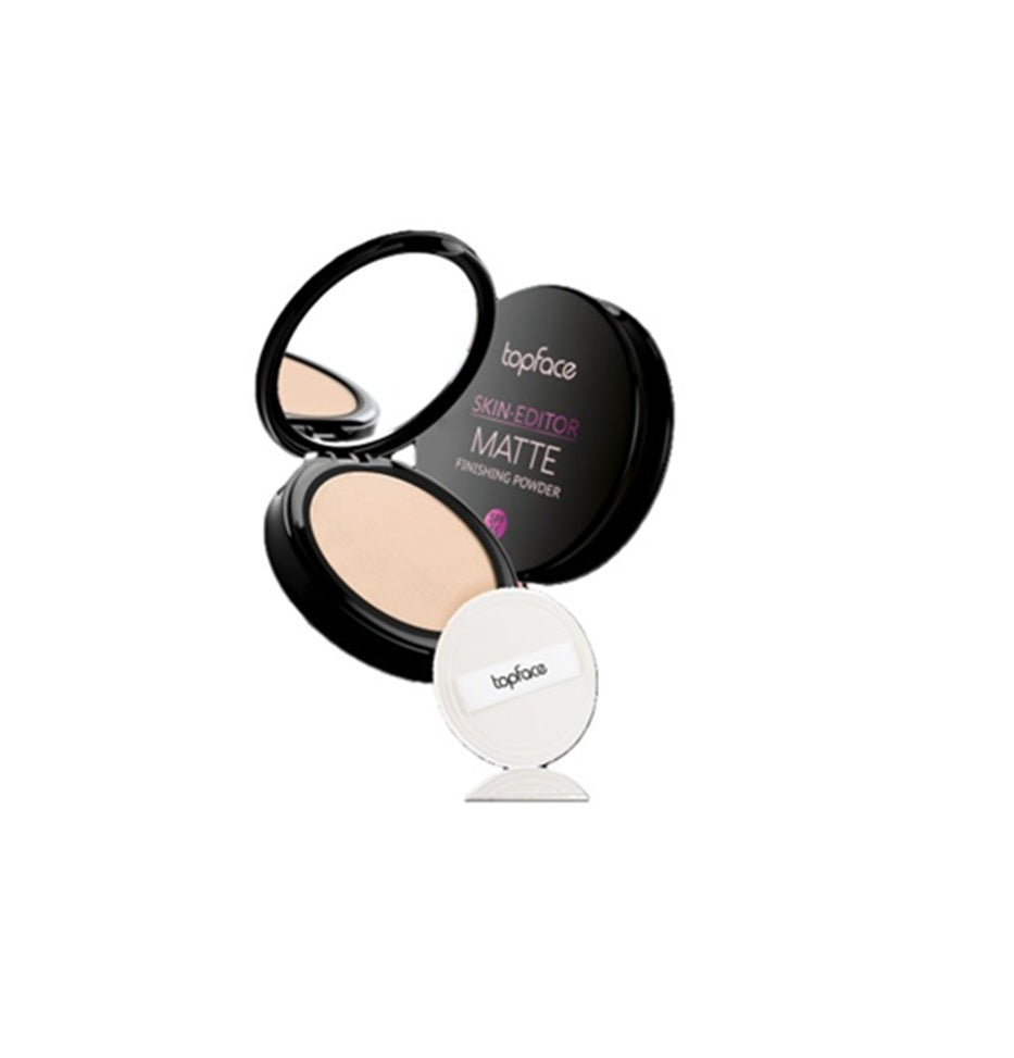 Topface Pudră Compactă Skin Editor Matte Finishing – Ten Matifiat, Finisaj Impecabil și Rezistență de Lungă Durată
