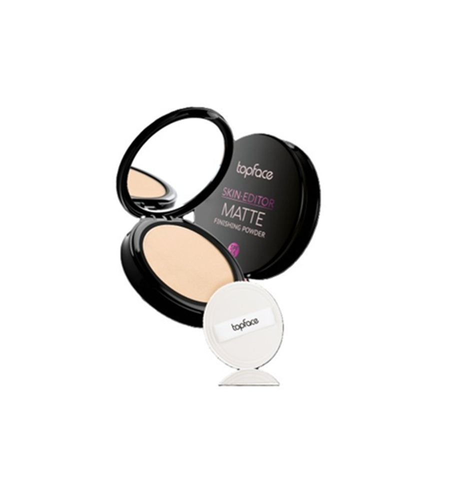 Topface Pudră Compactă Skin Editor Matte Finishing – Ten Matifiat, Finisaj Impecabil și Rezistență de Lungă Durată