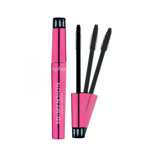 Topface 3 Dimension Volume Mascara – Perfectly defined, lengthened, and panoramically voluminous lashes in 3 simple steps