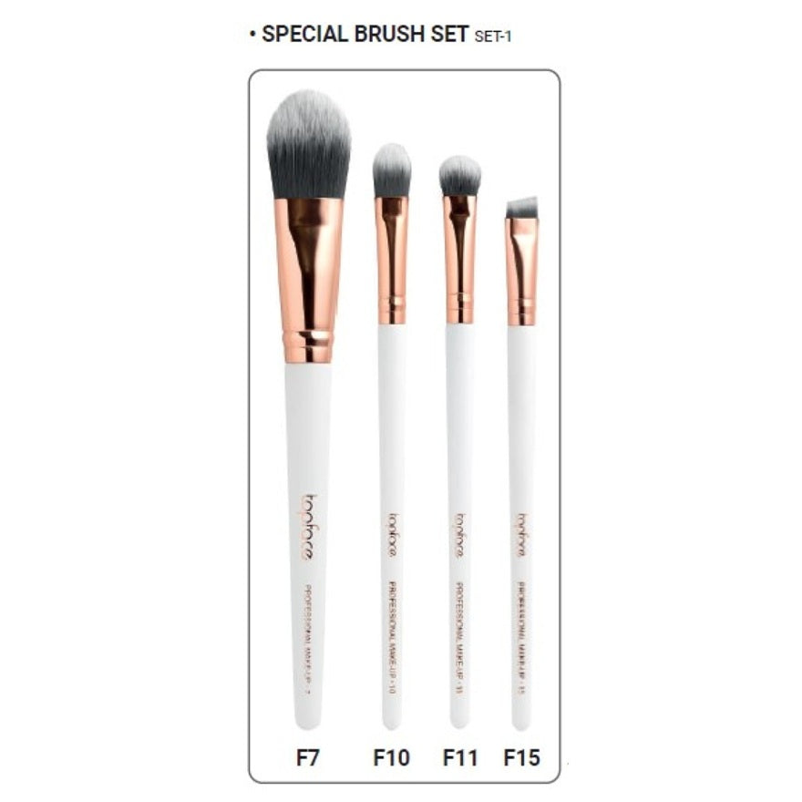 Topface Special Brush Set 4 in 1 Set de pensule de machiaj 4 buc