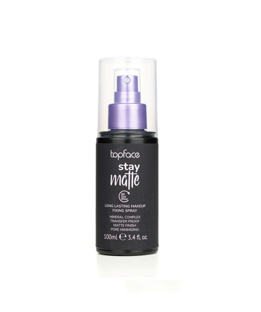 Topface Spray Fixator de Machiaj Mat – Controlul sebumului și fixare impecabilă pentru un ten mat și fresh întreaga zi