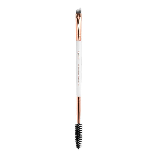 Topface Eyebrow Brush F18 – 2-in-1, with Spoolie Brush and Angled Tip for Professional Definition