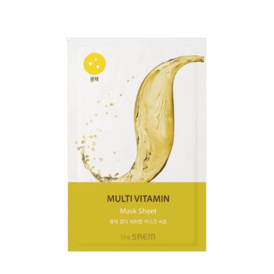 The Saem Bio Solution Radiance Multi Vitamin Mask Sheet- Mască de Față Coreeană iIuminatoare Tip Șervețel cu Vitamine Pentru Ten Luminos