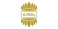 Logo-ul Gold Ajmal prezentând un design asemănător unei coroane cu motive de frunze.