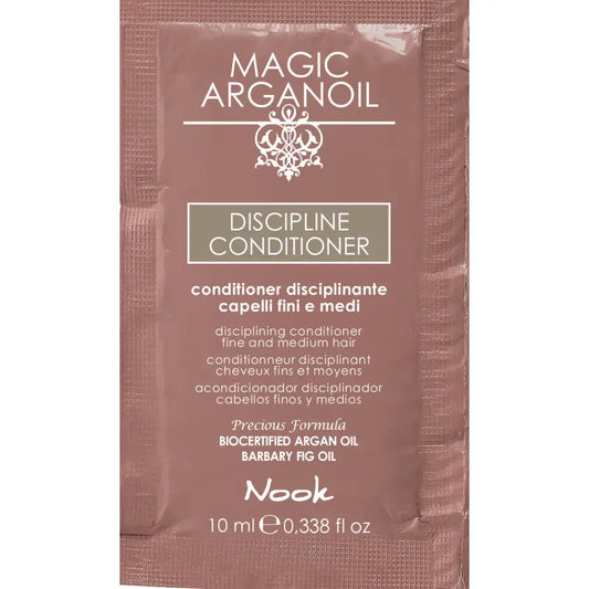 Balsam Anti-Frizz Ideal pentru Părul Dificil sau Rebel Nook Magic ArganOil Discipline - 10 ml - Păr