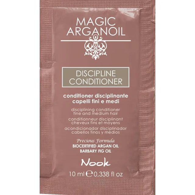 Balsam Anti-Frizz Ideal pentru Părul Dificil sau Rebel Nook Magic ArganOil Discipline - 10 ml - Păr