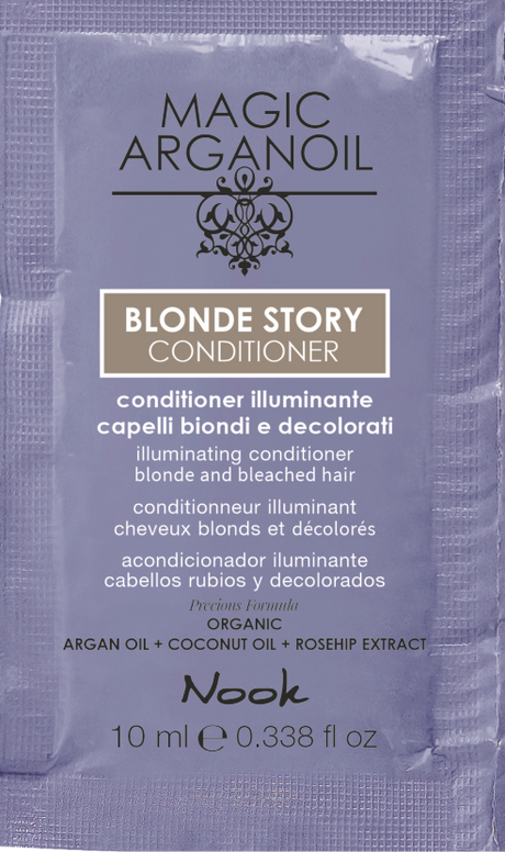 Balsam Iluminator pentru Neutralizarea Reflexiilor Galbene Ideal pentru Părul Blond Nook Magic ArganOil Blonde Story