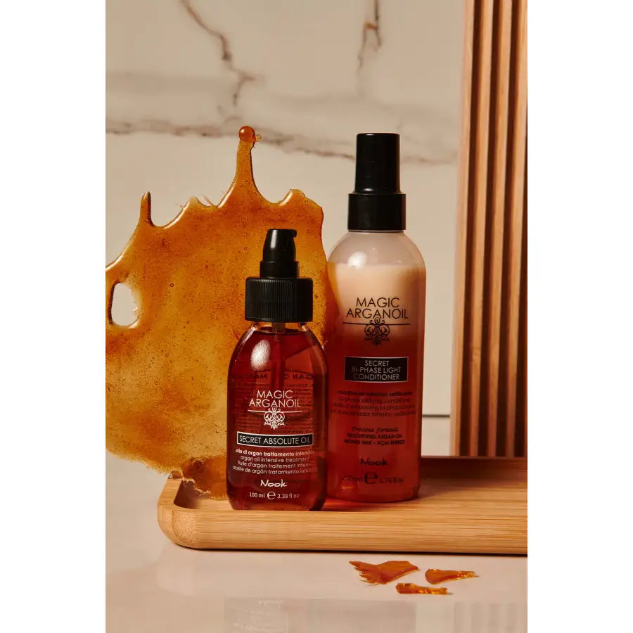 Balsam Spray Fără Clătire cu Formulă Bifazică Nook Magic ArganOil Bi-phase Light Conditioner 200ml - 200 ml - Păr