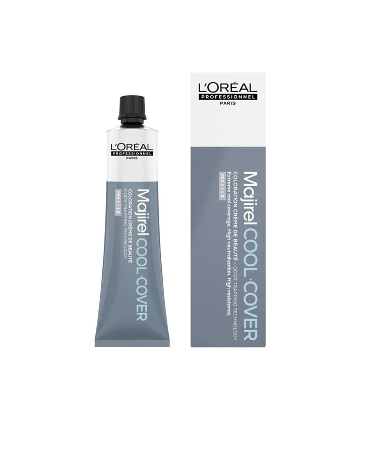 L’Oréal Professionnel Majirel Cool Cover – Vopsea Profesională  pentru Acoperire Perfectă a Firelor Albe 60ml