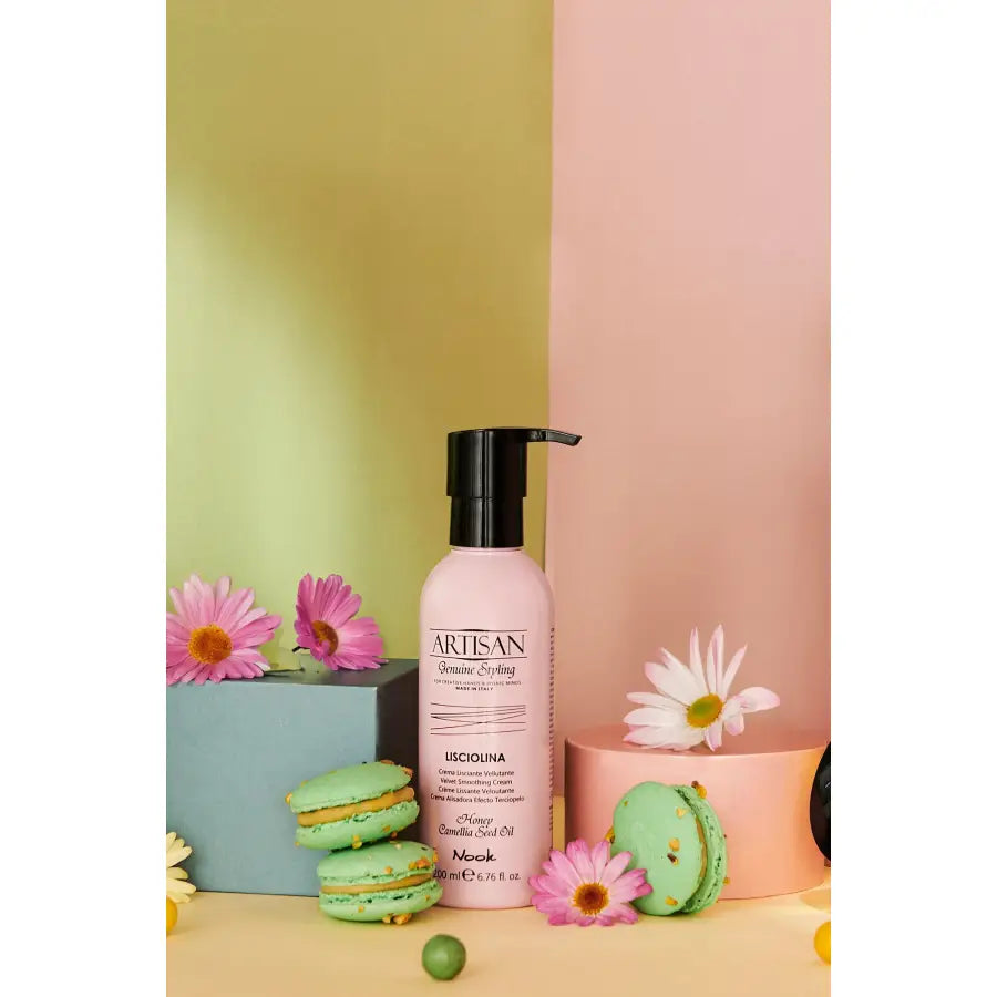 Cremă pentru Styling cu Protecție Termică și Efect Anti-Frizz Nook Artisan Lisciolina 200ml - 200 ml - Păr