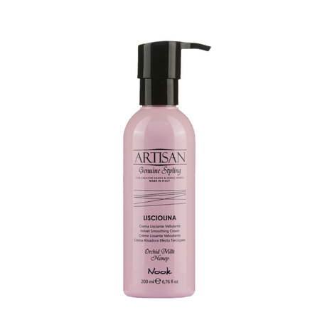 Cremă pentru Styling cu Protecție Termică și Efect Anti-Frizz Nook Artisan Lisciolina 200ml - 200 ml - Păr