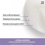 Cremă Profesională Biolage Hydra Source Blow Dry – Hidratare & Termo-Protecție 150ml - Păr