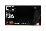 ETB Disposable Manusi nitril negru L 100 buc