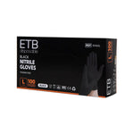 ETB Hair Mănuși nitril negre L 100 buc