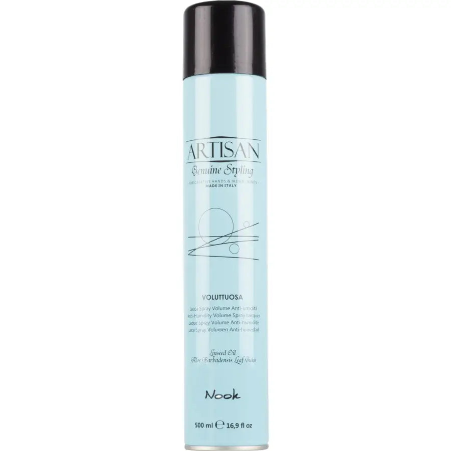 Fixativ cu Efect Puternic și Control Anti-Frizz Rezistent la Umiditate Nook Artisan Voluttuosa 500ml - 500 ml - Păr