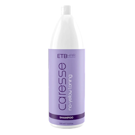 ETB Caresse No-Yellow Neutralizing Shampoo – for Cool, Radiant, Yellow-Tone-Free Blonde
