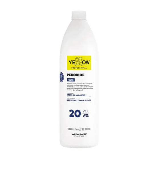 YELLOW Peroxide Tech+ 6% 20Vol – Emulsie Oxidantă Profesională pentru Colorare Uniformă și Strălucitoare