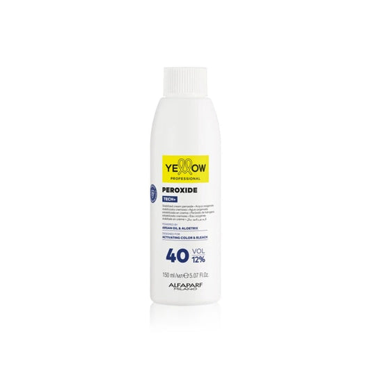 YELLOW Peroxide Tech+ 12% 40Vol– Emulsie Oxidantă Profesională pentru Colorare Uniformă și Strălucitoare